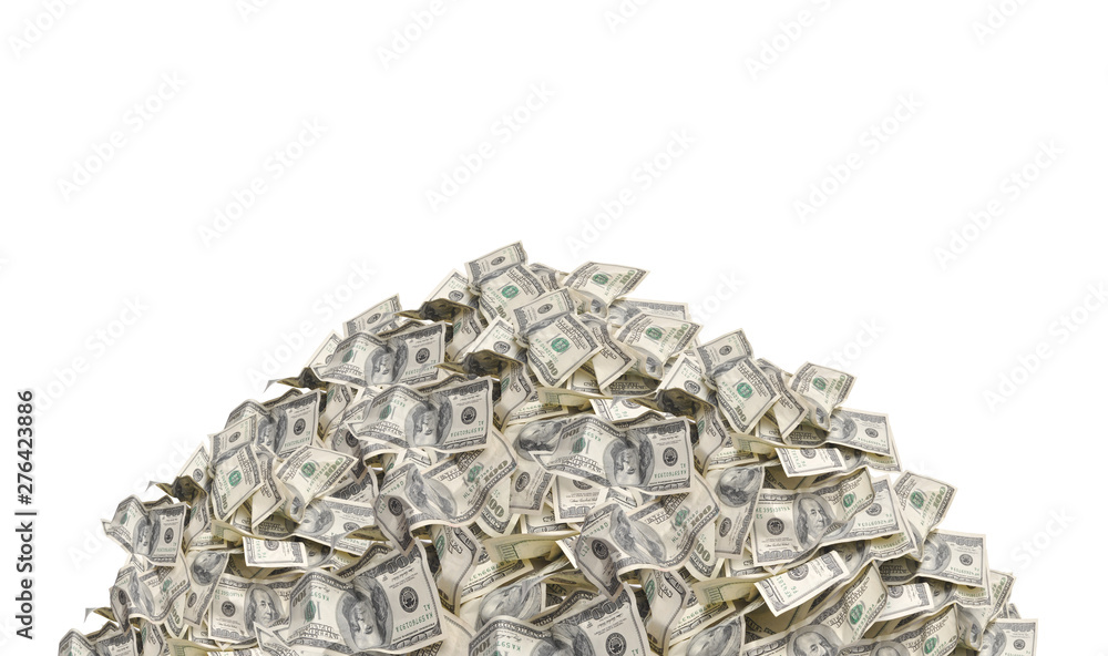 A Pile Of Hundred Dollar Bills As A Money Background Stock Image