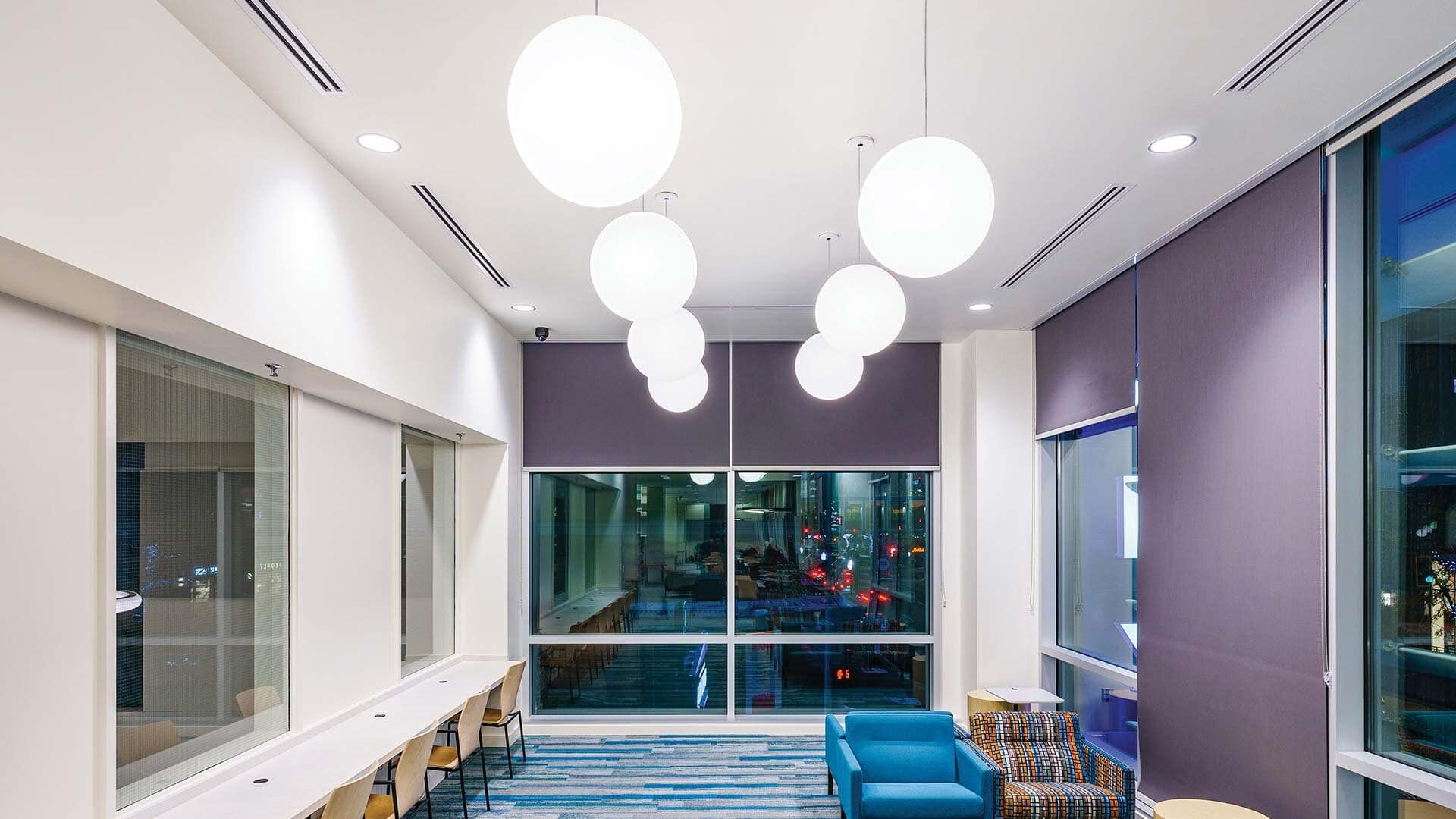 Acuity Brands Spokane Central Library Interior Work Lounge Lighting