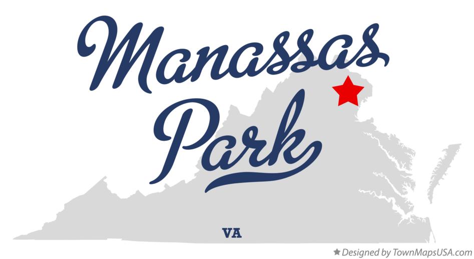 Aerial Photography Map Of Manassas Park Va Virginia