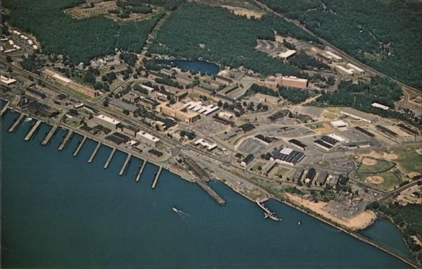 Aerial View U S Naval Submarine Base New London