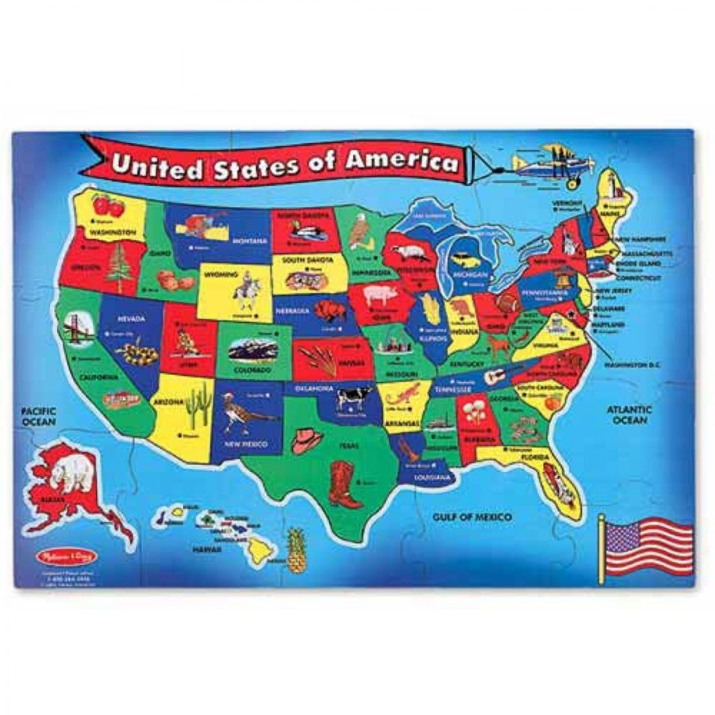 Fun Solving The United States Map Wood Puzzle Melissa Doug Usa Map