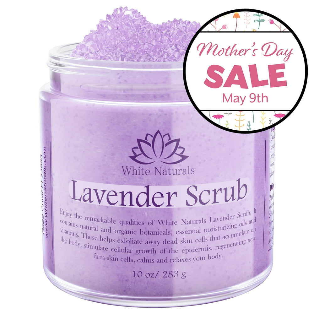 Lavender Scrub By White Naturals Gentle Exfoliating Body Scrub For