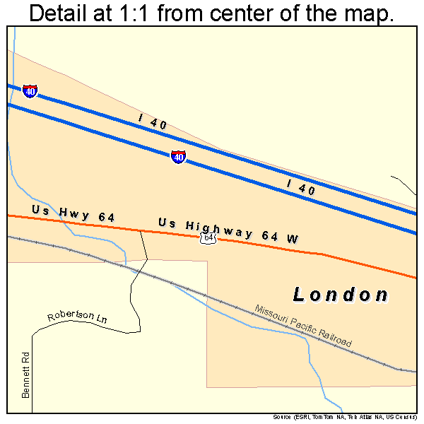 London Arkansas Street Map 0541270