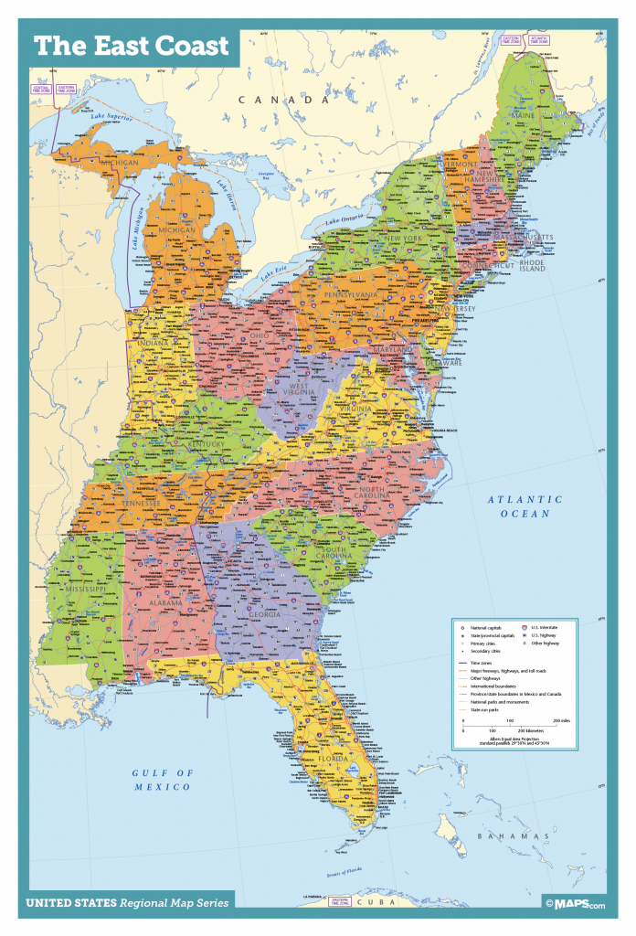 Map Of Eastern United States Printable Printable Map Of The United States