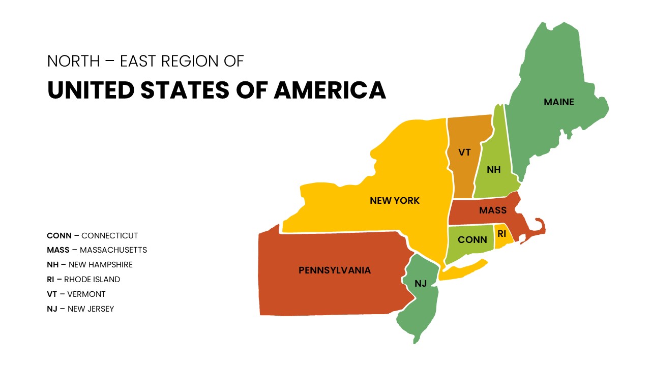 Map Of The Northeastern United States