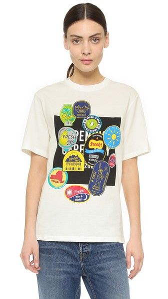 Opening Ceremony Fruit Sticker T Shirt Shirts Fashion Mens Tops