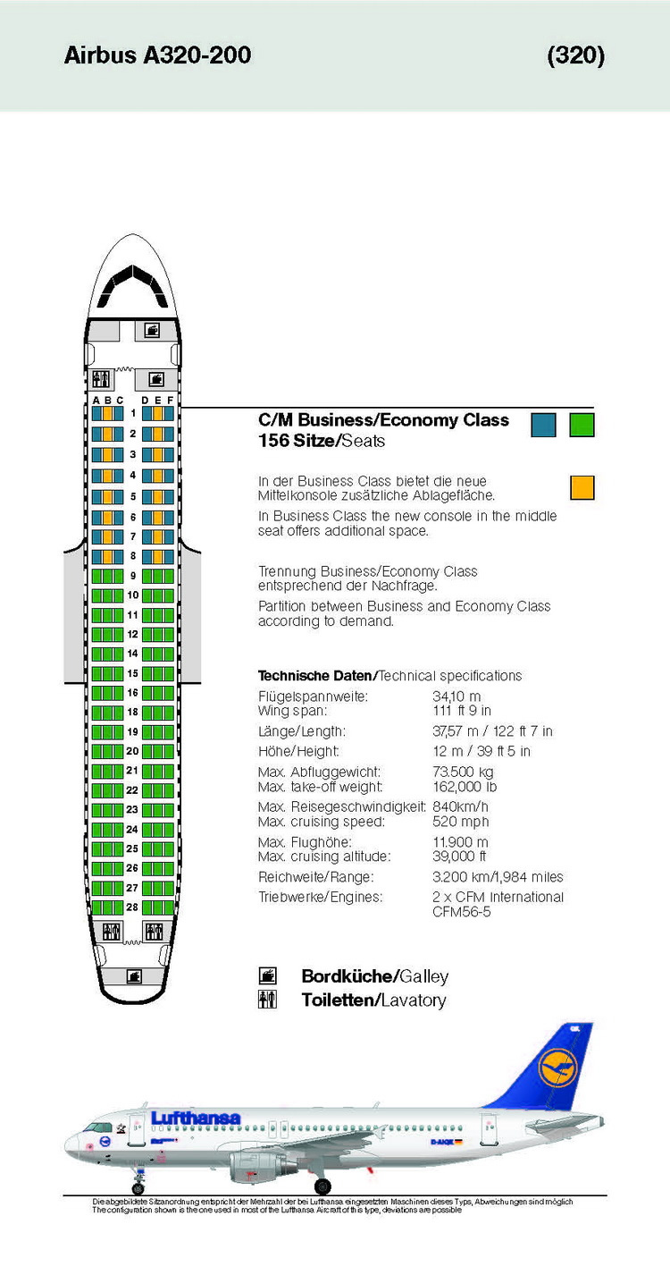 Seat Map Of Lufthansa Airbus A380 Aircraft