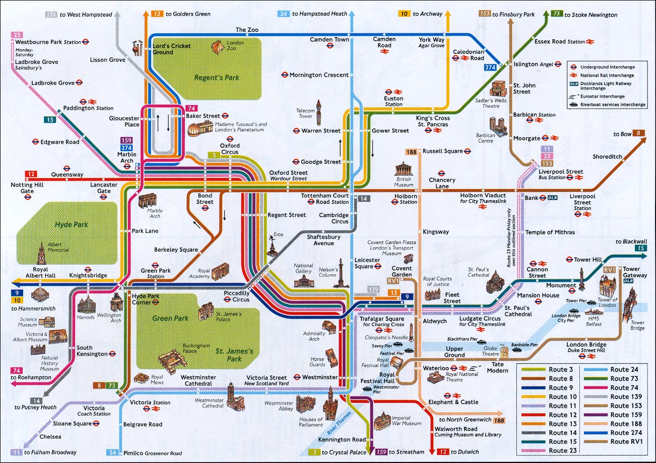 Tourist Map Of London