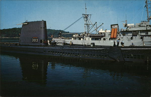 U S S Sablefish Navel Submarine Base New London Groton Ct Ships Postcard